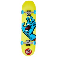 SANTA CRUZ SKATE SCREAMING HAND 7.75" X 31.4 BLEU GOLD