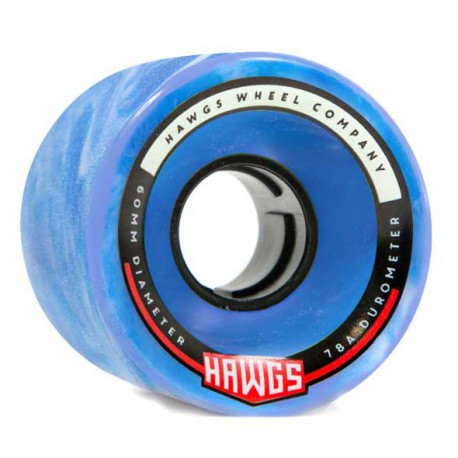 HAWGS WHEELS ROUES 60MM CHUBBY 78A BLUE WHITE