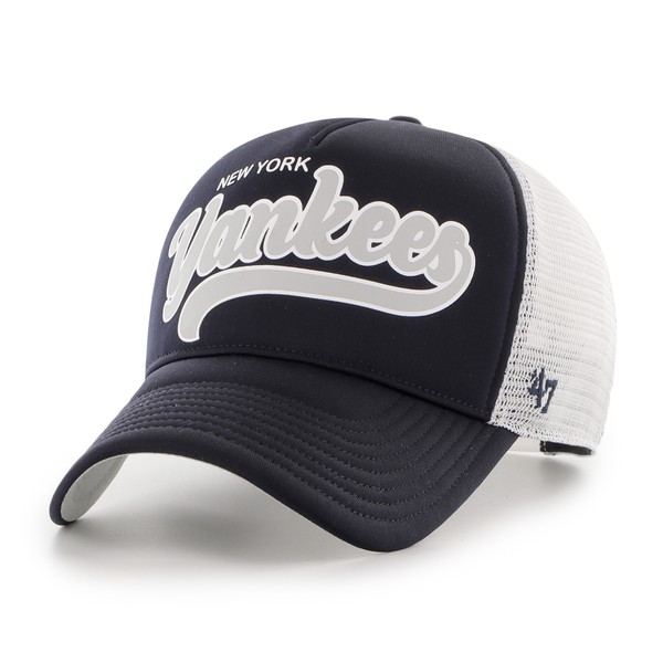47 Brand - MLB NY - Casquette de baseball Yankees - Rayures noires et  blanches
