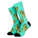 SANTA CRUZ CHAUSSETTES MULTI HAND TURQUOISE APRICOT X2 PACK