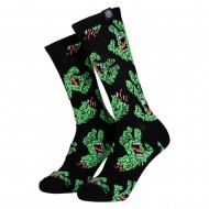 SANTA CRUZ CHAUSSETTES SLIME BALLS HAND REPEAT BLACK