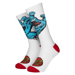 SANTA CRUZ CHAUSSETTES JR SCREAMING HAND WHITE