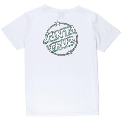 SANTA CRUZ T-SHIRT JR GLINT DOT WHITE