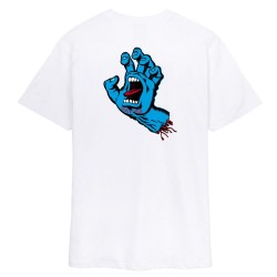 SANTA CRUZ T-SHIRT SCREAMING HAND CHEST WHITE