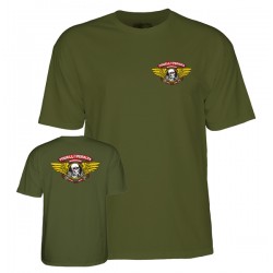 POWELL PERALTA T-SHIRT WINGED RIPPER MILITARY GREEN