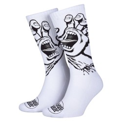 SANTA CRUZ CHAUSSETTES SCREAMING HAND MONO WHITE