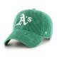 47 BRAND CASQUETTE MLB OAKLAND ATHLETICS THICK CORD MVP DARK GREEN