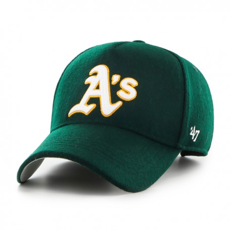 47 BRAND CASQUETTE MLB OAKLAND ATHLETICS CHAINSTITCH OFFSIDE DARK GREEN