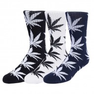 HUF CHAUSSETTES ESENTIALS PLANTLIFE 3-PACK BLACK WHITE NAVY