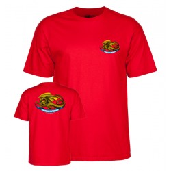 POWELL PERALTA T-SHIRT JR OVAL DRAGON RED