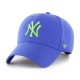 47 BRAND CASQUETTE MLB NEW YORK YANKEES MVP SNAPBACK SONIC BLUE 