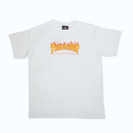 THRASHER T-SHIRT JR FLAME BLACK