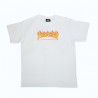THRASHER T-SHIRT JR FLAME WHITE