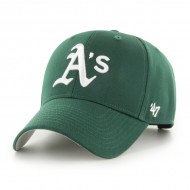 47 BRAND CASQUETTE MLB OAKLAND ATHLETICS RAISED BASIC MVP DARK GREEN