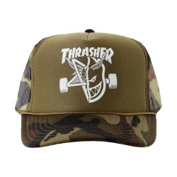 THRASHER X SPITFIRE CASQUETTE THRASH & BURN TRUCKER CAMO