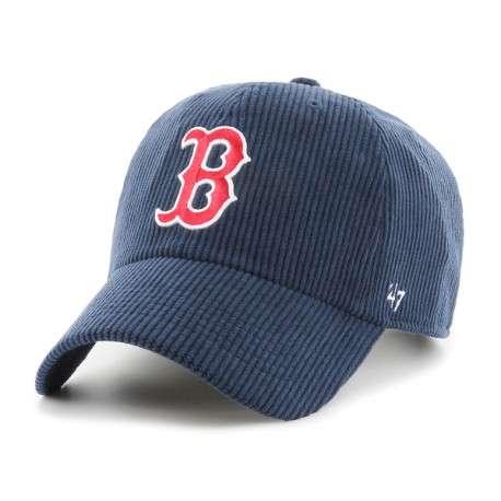 47 BRAND CASQUETTE MLB BOSTON RED SOX THICK CORD CLEAN UP NAVY