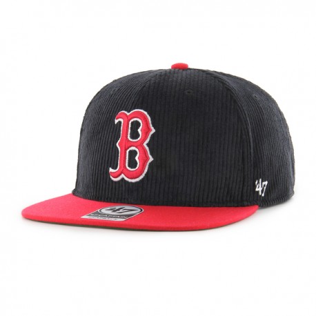 47 BRAND CASQUETTE MLB BOSTON RED SOX THICK CORD CAPTAIN BLACK
