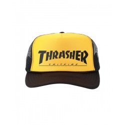THRASHER X SPITFIRE CASQUETTE TRUCKER BLACK GOLD
