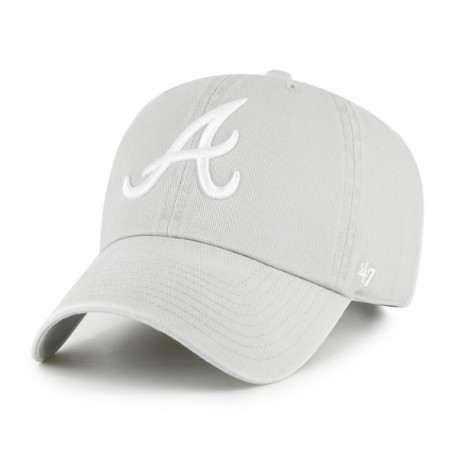 47 BRAND CASQUETTE MLB ATLANTA BRAVES CLEAN UP GREY