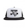 THRASHER X SPITFIRE CASQUETTE THRASH & BURN TRUCKER BLACK WHITE