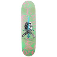 POWELL PERALTA PLATEAU SKULL AND SWORD PINK GREEN 8 "