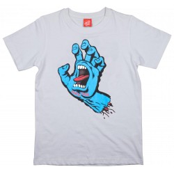 SANTA CRUZ T-SHIRT JUNIOR SCREAMING HAND BLANC