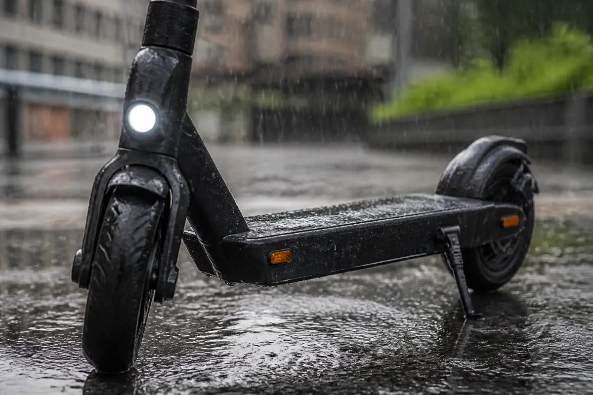 Trottinette électrique sous la pluie : Conseils &amp; risques